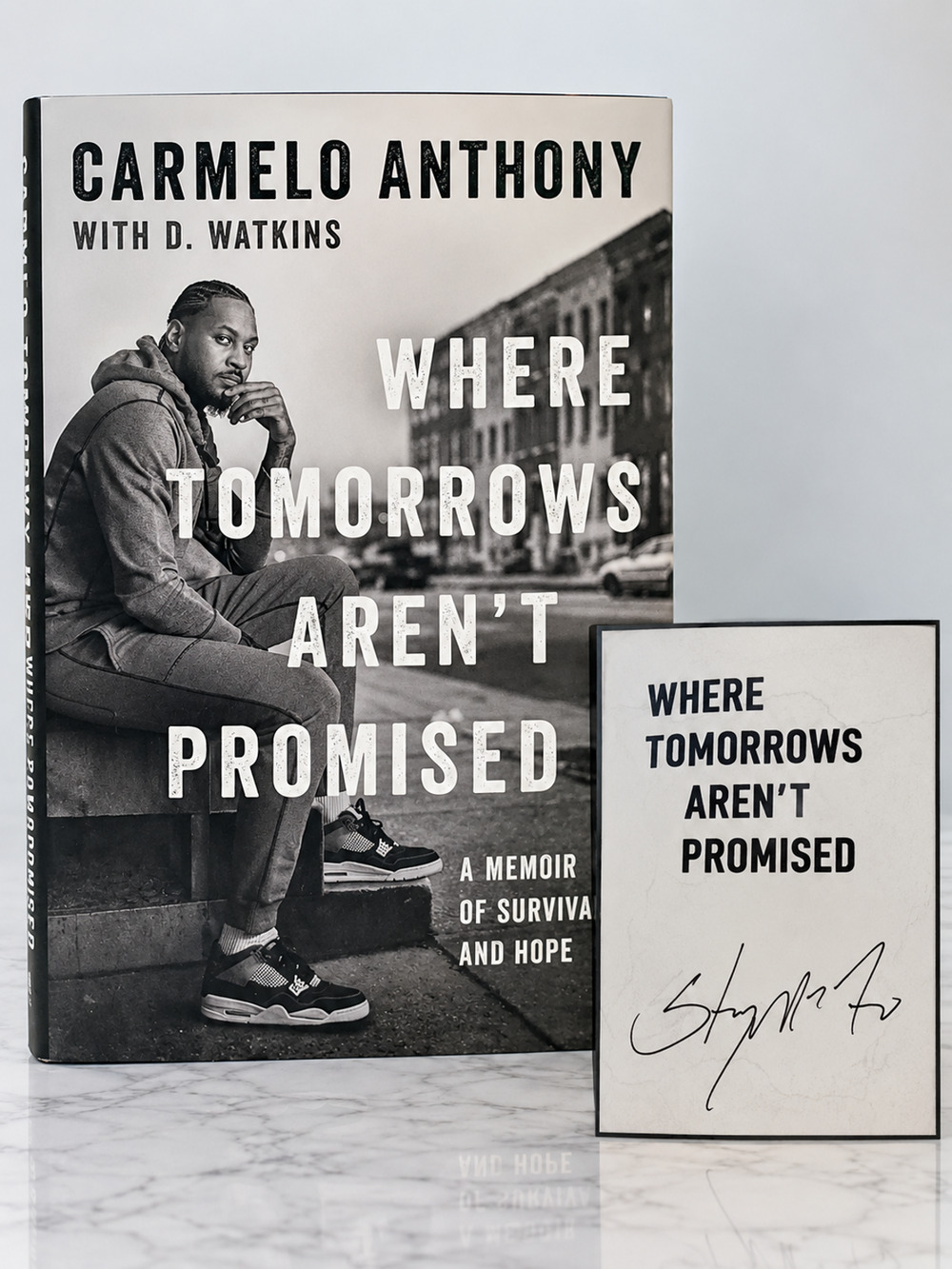Carmelo Anthony Signed Where Tomorrows Aren't Promised Book COA NBA HOF